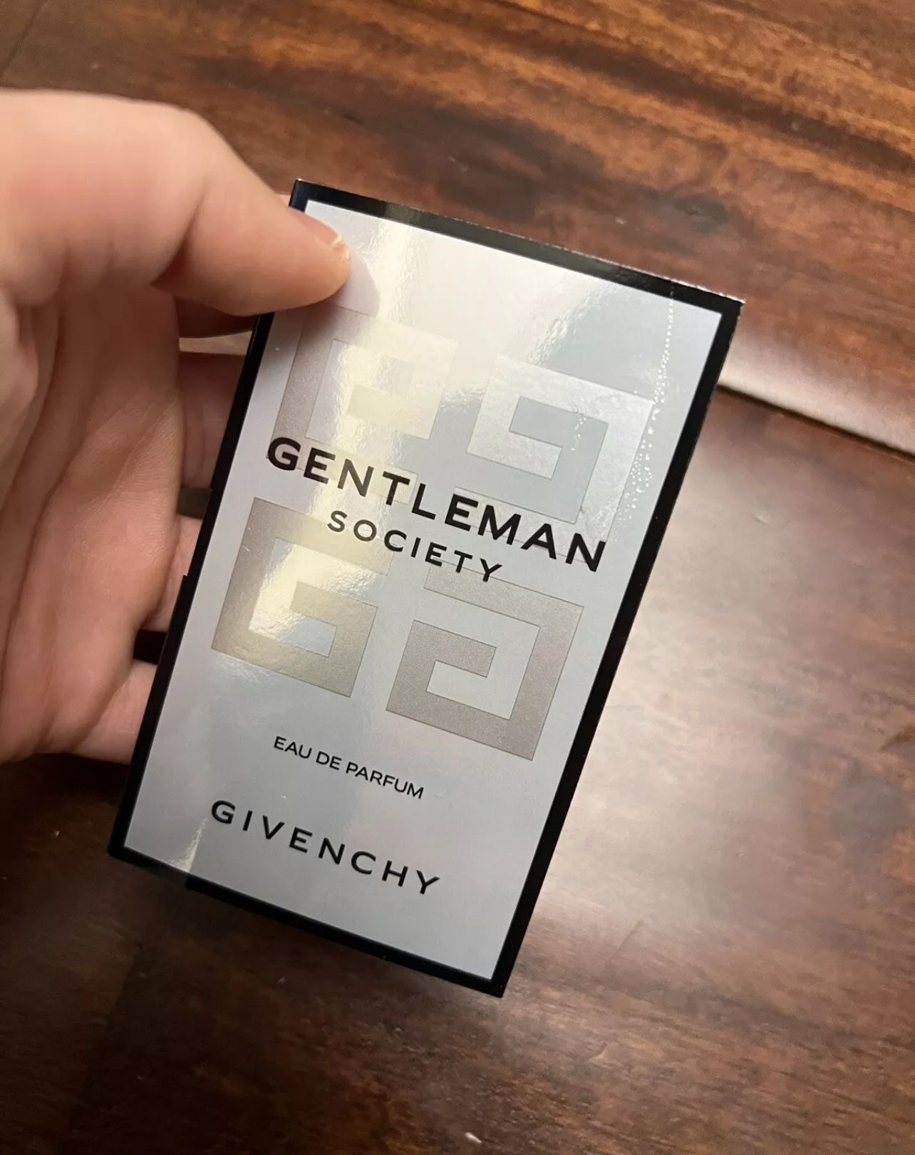 GENTLEMAN SOCIETY by GIVENCHY EDP Card Sample Spray for Men 1 ml / 0.03oz NEW