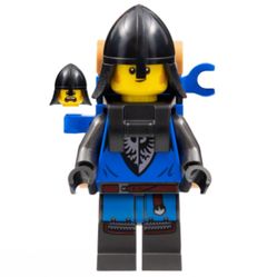 Lego Black Falcon - Male Knight, Backpack - Castle Minifigure cas574