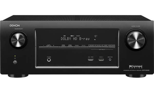 Denon AVR-X2000 network receiver, HDMI(7 in), USB, 4K Ultra HD, 2 zones, Bluetooth