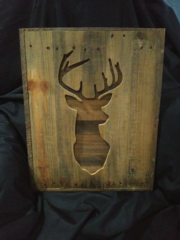 Handcrafted Rustic Framed Buck Cutout 
