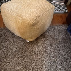 Hermosa pouf featuring a textured pattern used indoors only 