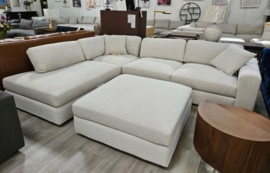 Fabric Sectional with Ottoman ✨