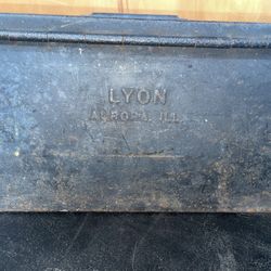 Vintage Lyon Metal Tool Box