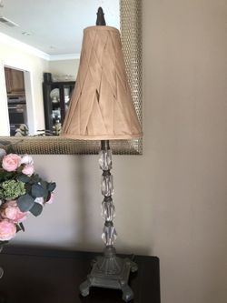 Lamps set/pair 33” H, Shade width 10”