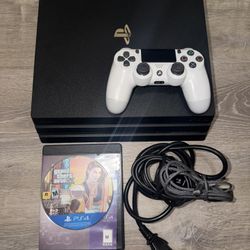 Ps4 Pro With Controller And Game