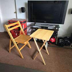 Wooden Chair and  Table