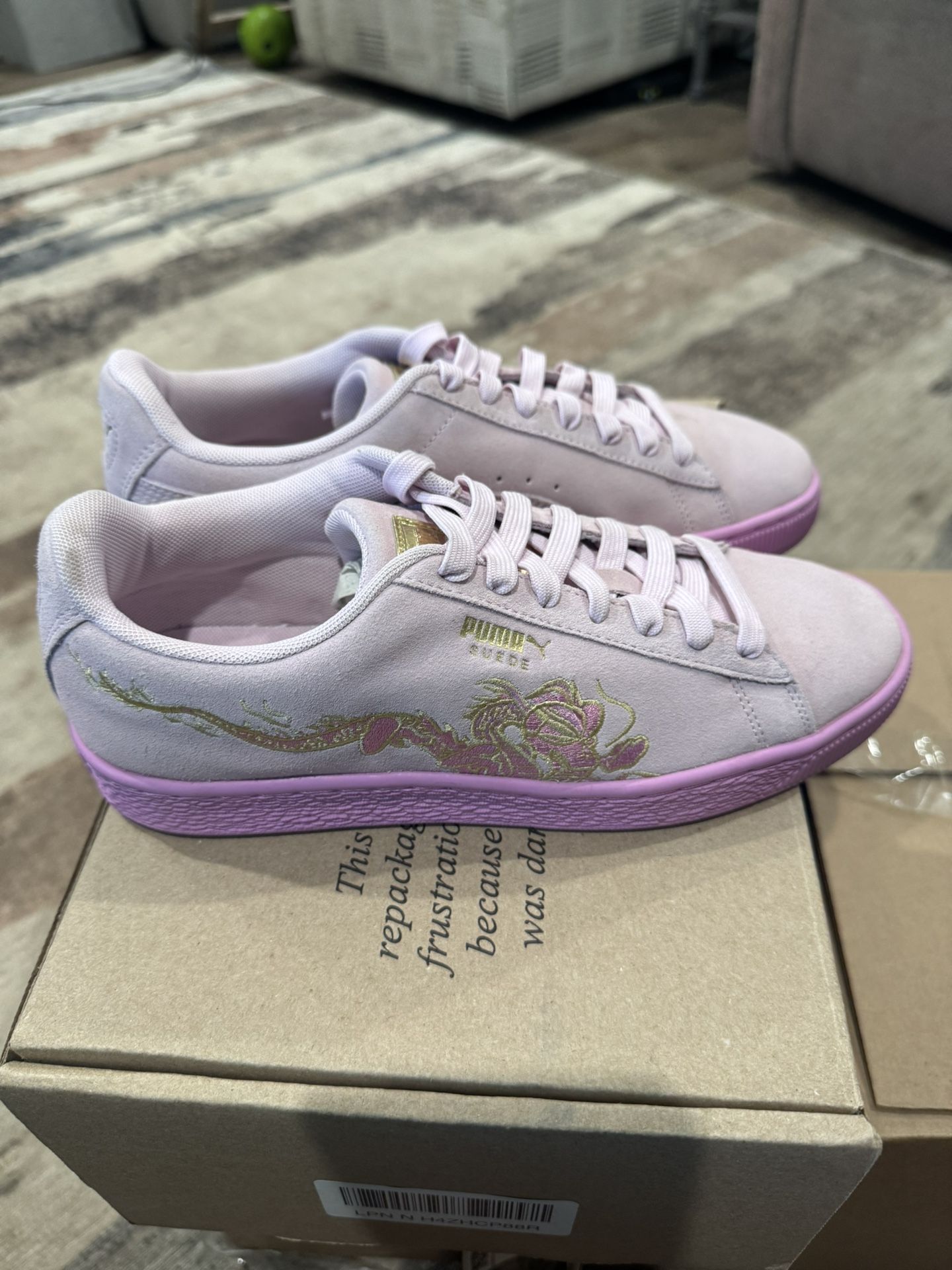 PUMA Kids Girls Suede Dragon Sneakers Shoes Casual - Pink - Size 7 C