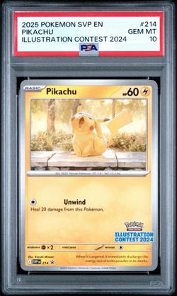 Pikachu 2024 Illustration Contest PSA 10 (English & Japanese)