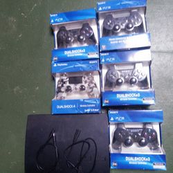 PS3 With 5 New Controllers 