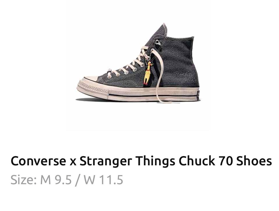 Converse x Stranger Things Chuck 70 Shoes — size 9.5