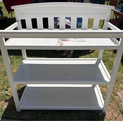 white infant changing table