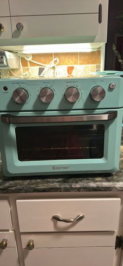 Costway Aqua Toaster Oven with Air Fry – Bake, Toast & Broil! H13.5 W16 D13 inches.