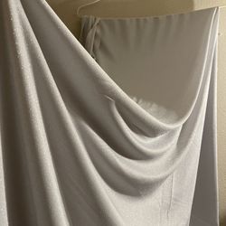 Sparkling Silver Lame Fabric 