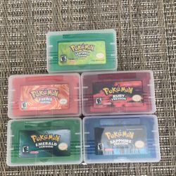 Pokemon Gameboy Advance Carridges