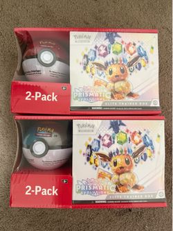 Prismatic etb and pokeball bundle Sam’s Club pokemon sealed new