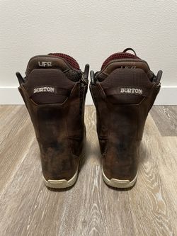 Men's Burton Ion Brown Leather Snowboard Boots size 8 for