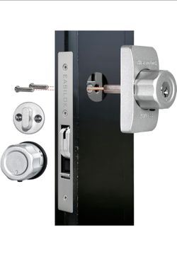 SM1850 Mechanical Storefront Door Lock,Commercial Door Lock with Twist-to-Lock keyless,Drill-Free DIY Installation, Retrofit for Adams Rite MS1850S, A