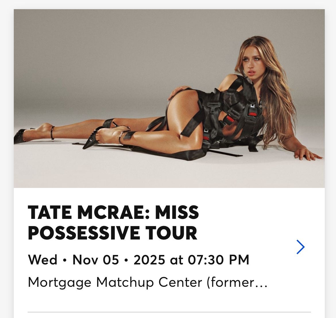 Tate McRae 2 Tickets For July 5