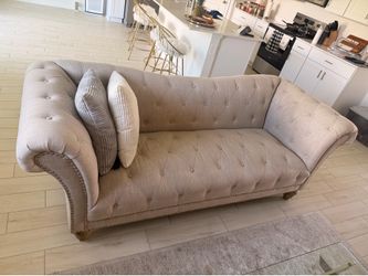 3-Piece Tufted Linen Living Room Set