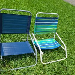 2  Beach Chairs ,foldable 