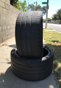 I have two tires we are size Midland good tires they have about 80% tread left size 295 3020