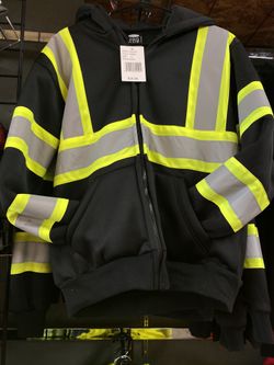 High Visibility Zip Up Hoodie
