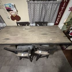Farmhouse barstool table set