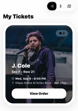 San Diego J Cole ticket