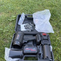 High RPM Cordless Leaf Blower - 48V Electric Handheld Leaf Blower with 2 Batteries & Fast Charger - Lightweight for Patio, Lawn, Yard, Deck Cleaning 