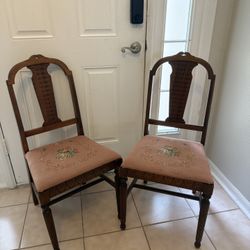 Pretty Pink Antique Chairs 
