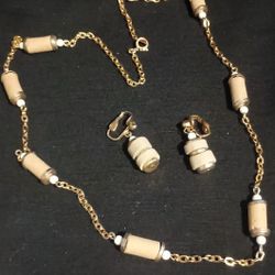 VINTAGE NECKLACE & EARRING SET 