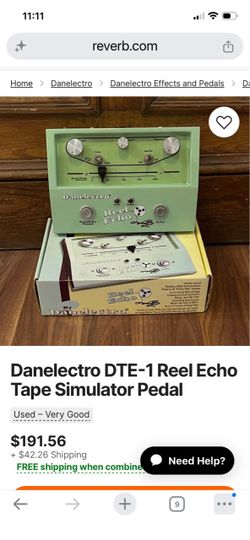 Danolectro DTE-1 tape echo like new