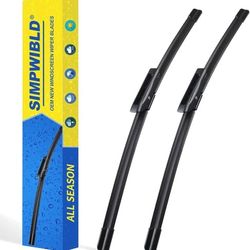 Factory Wiper Blades Replacement For 2014-2019 Smart Fortwo Original Equipment Windshield Wiper Blades Set 0"+14" (Set of 2) Bayonet
