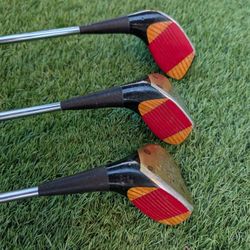 Vintage PING Karsten-I Wood Set 1 3 4 Heel-Toe Balance Retro Golf Clubs RH