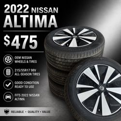 2022 Nissan Altima Rims — Black & Silver Set