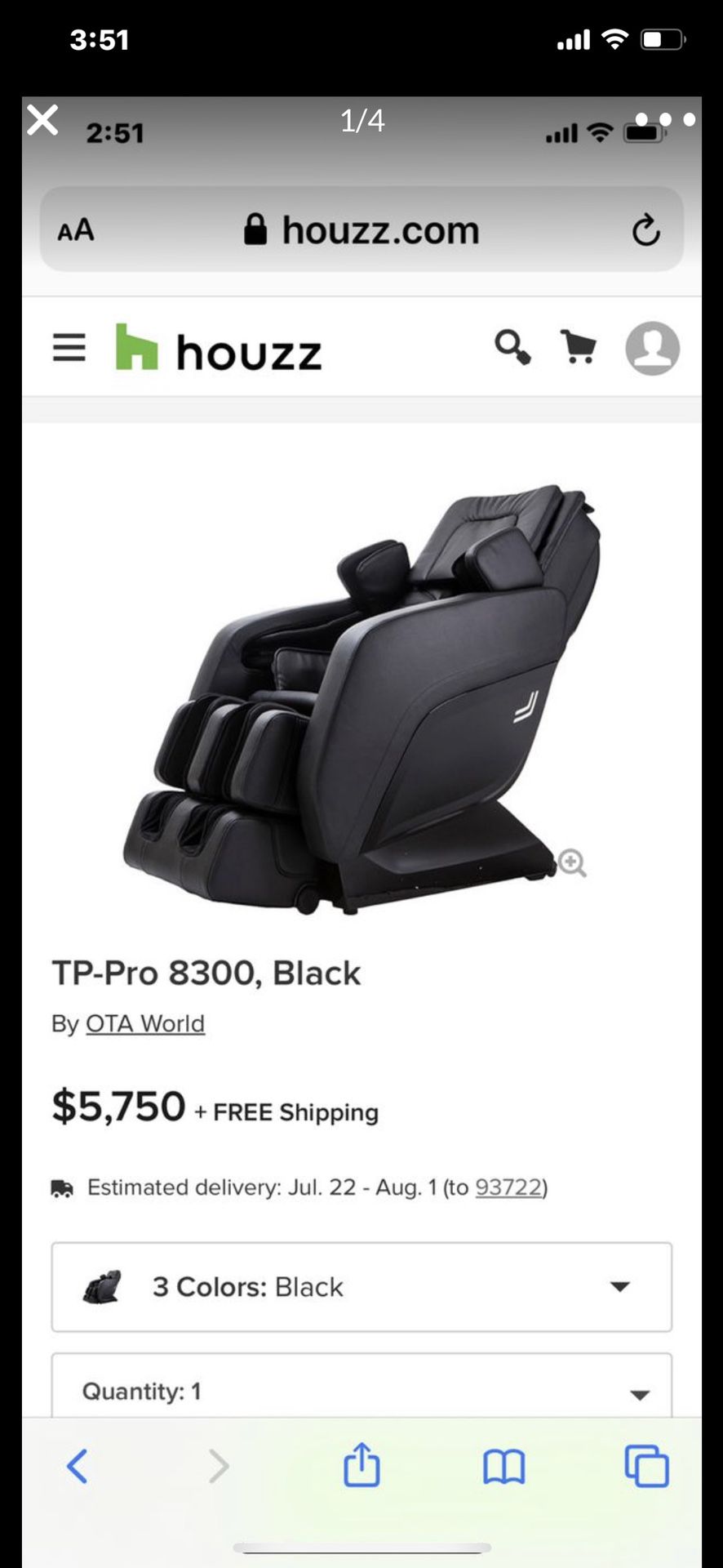 Titan tp8300 massage chair