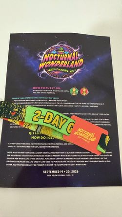 Nocturnal wonderland 2day GA