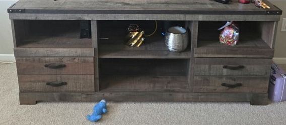 Rustic Wood TV Stand with drawers