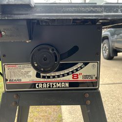Craftsman 8in Direct Drive Table Saw