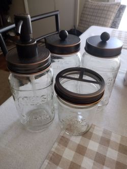 Mason Jars Bathroom Set