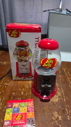 Jelly Belly Mini Bean Machine Die-Cast Glass Dome Dispenser - New - 9.5" tall