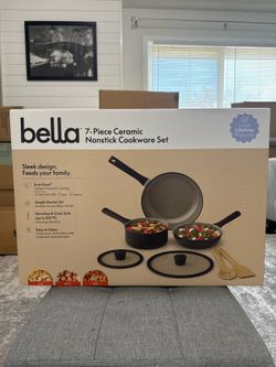 Nonstick Cookware Set, 7-Piece, Black