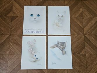 1980s Kitten Lithographs/Prints by Bob Harrison: Never displayed