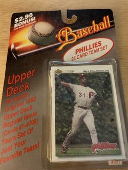 1992 Upperdeck Baseball Phillies Team Set. $12