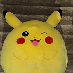 Giant Winking Pikachu Squishmallow