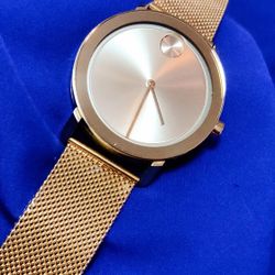 Movado Bold Evolution Swiss Made Men's Luxury Watch 40mm Gold Tone