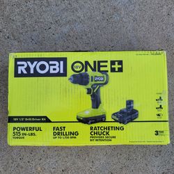 Ryobi Drill Kit Includes 2 Batteries New