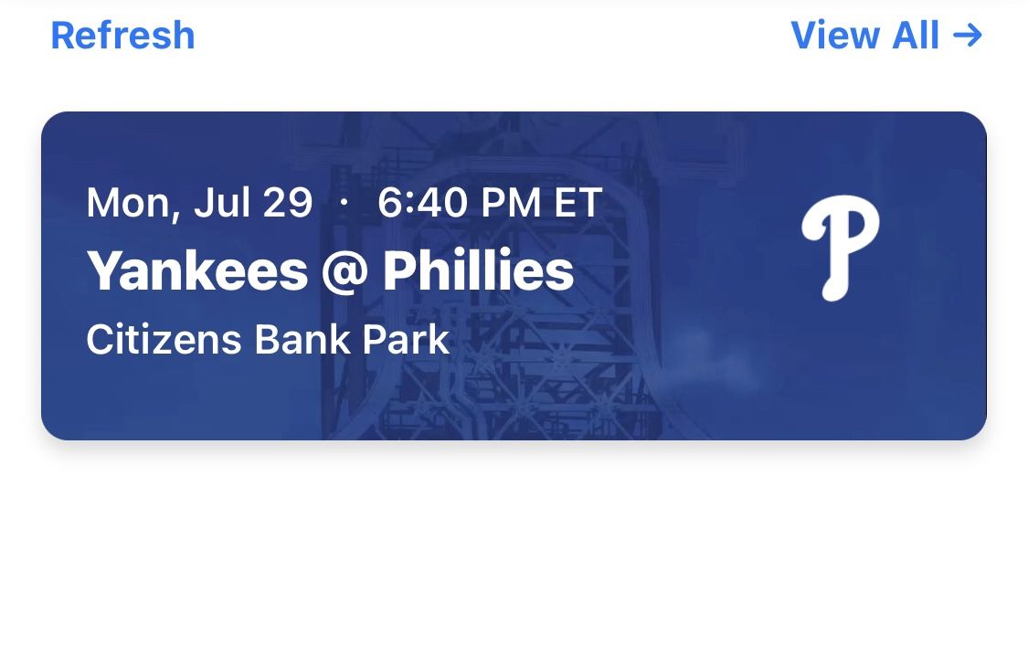 Phillies Yankees Standing Room