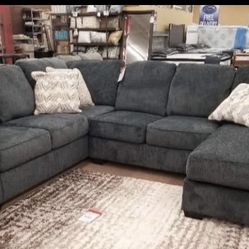 Eltmann Slate 3-Piece LAF Cuddler Sectional ( Raf and Laf sectional & couch sofa, loveseat, recliner options