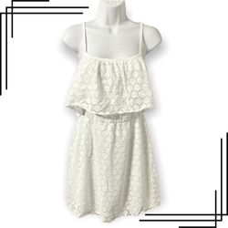 No Bo Women's L White Cutout Spaghetti Strap Dress